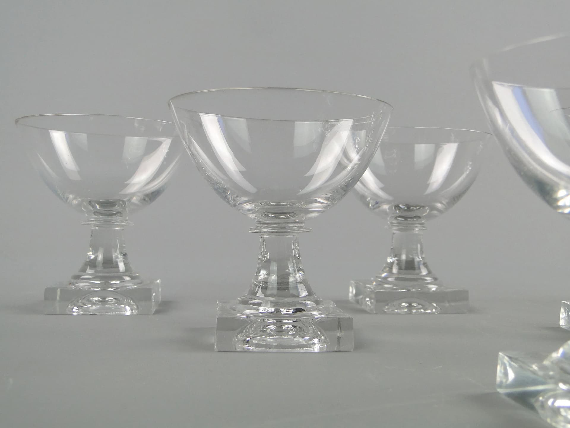 Set of liqueur glasses, transparent crystal, Sweden, 1960s - 36127