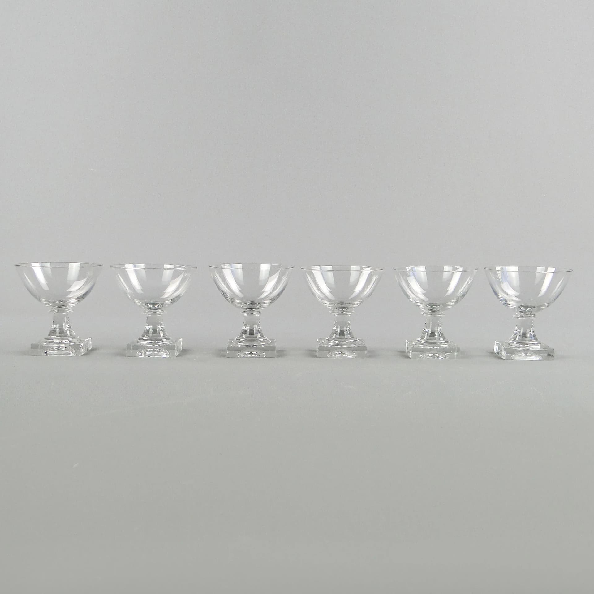 Set of liqueur glasses, transparent crystal, Sweden, 1960s - 36123