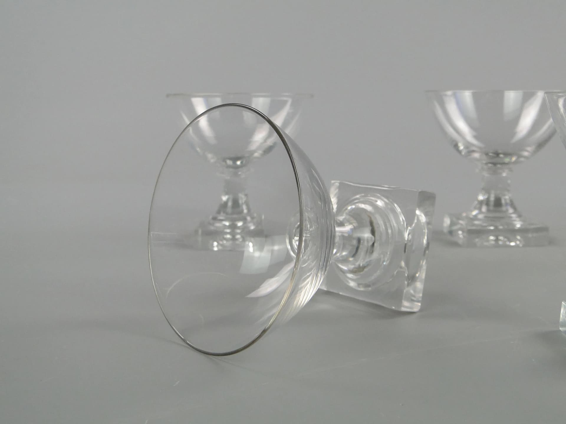 Set of liqueur glasses, transparent crystal, Sweden, 1960s - 36128