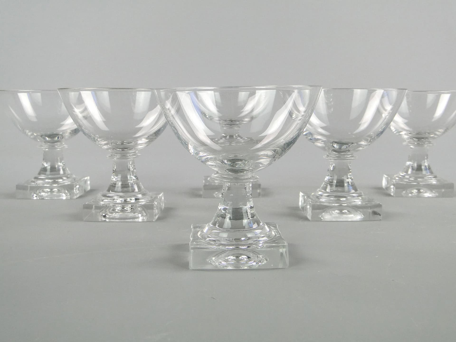 Set of liqueur glasses, transparent crystal, Sweden, 1960s - 36126