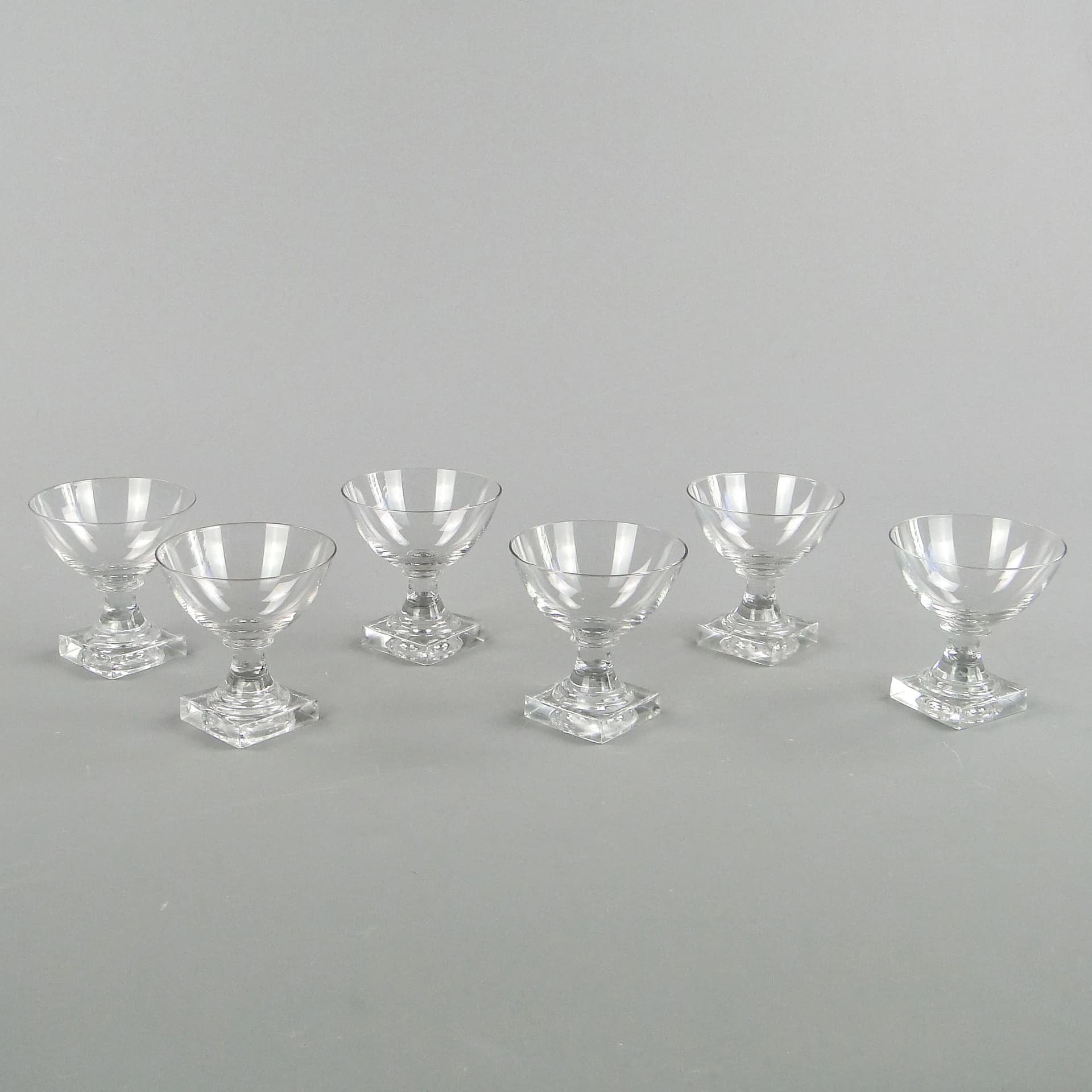 Set of liqueur glasses, transparent crystal, Sweden, 1960s - 36130