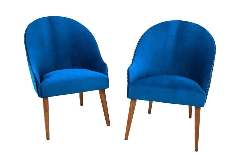 Niebieskie fotele klubowe, Polska, lata 60.