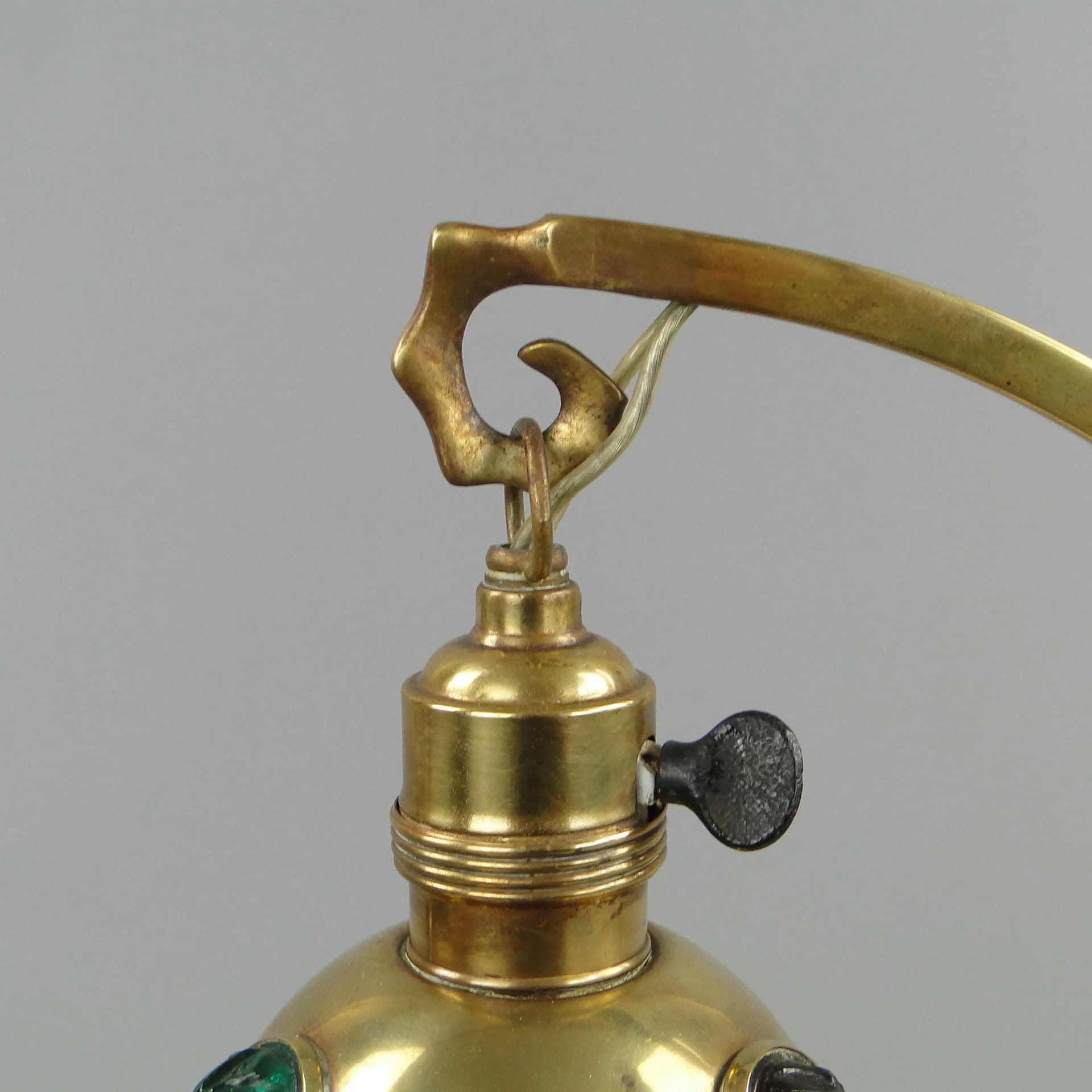 Desk Lamp Art Nouveau, golden, brass, Sweden, early 20th c. - 36116