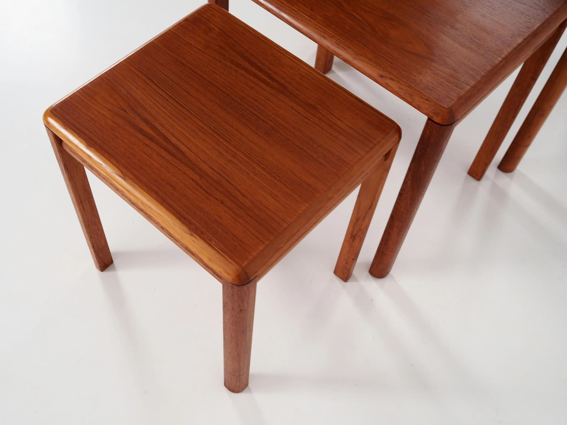 Set of three side tables, teak brown, Denmark, 1970s - 36201