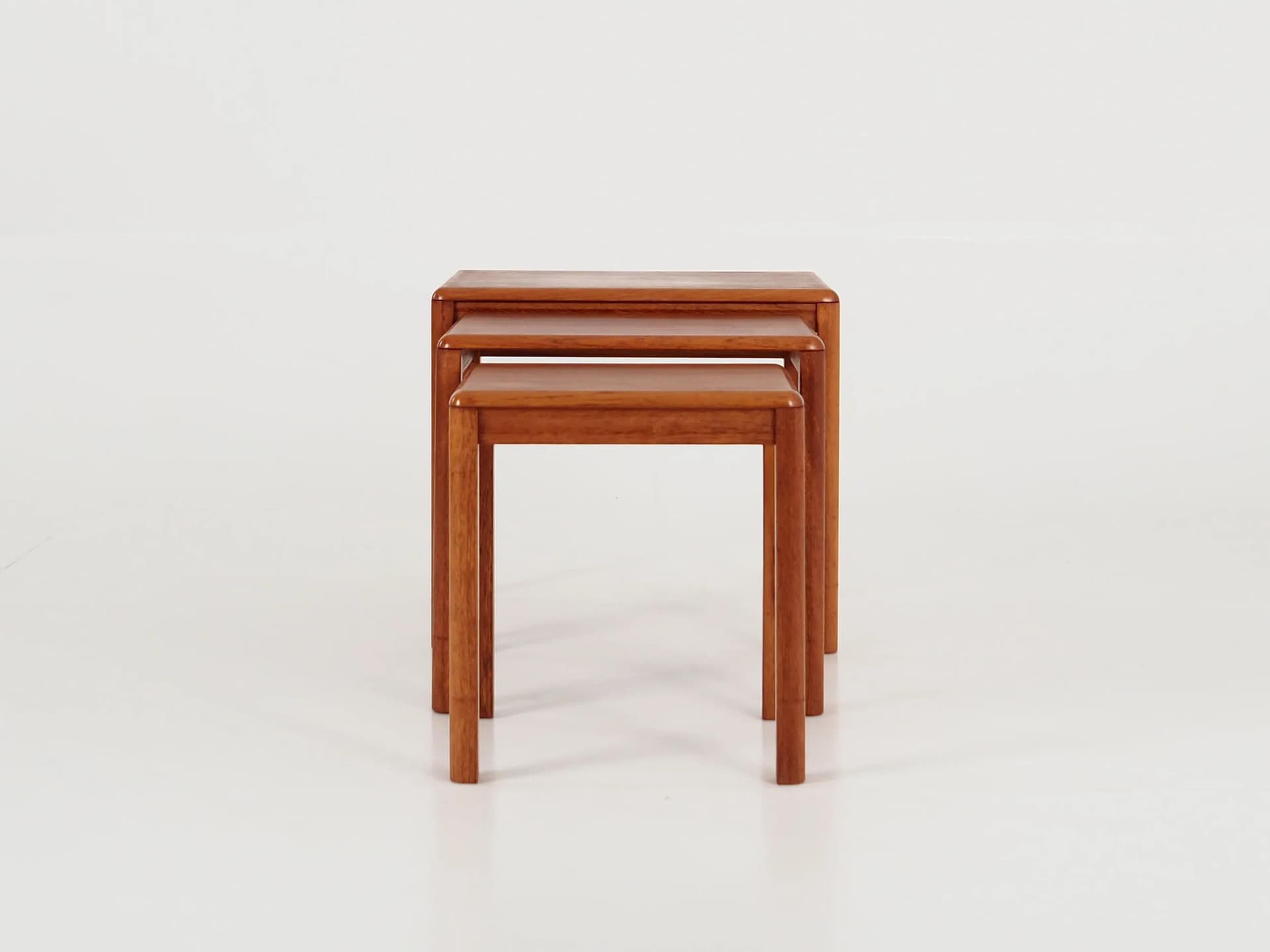 Set of three side tables, teak brown, Denmark, 1970s - 36193