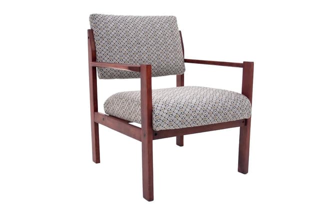 Brązowy fotel minimalistyczny, Polska, lata 60. - WYMIARY