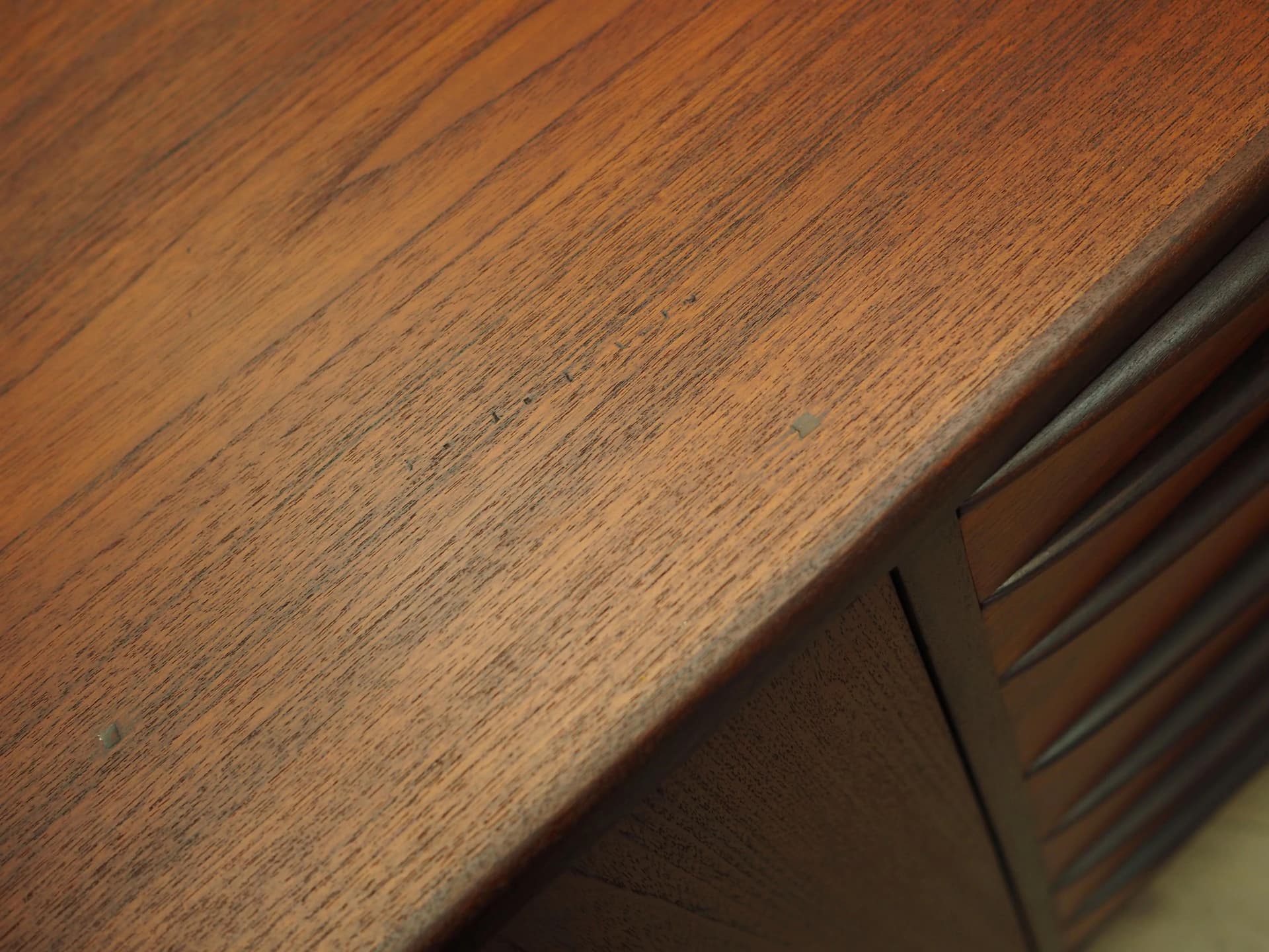 Sideboard, teak pomarańczowy, Dania, lata 70. - 36584