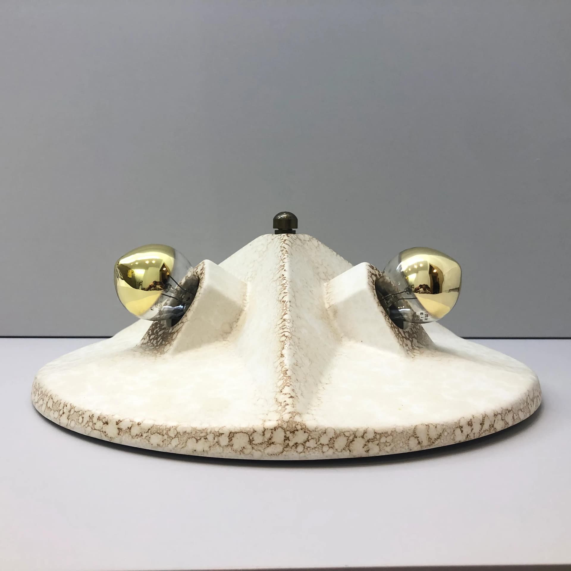 Kinkiet PAN, ceramika ivory white, Niemcy, lata 70. - 36660