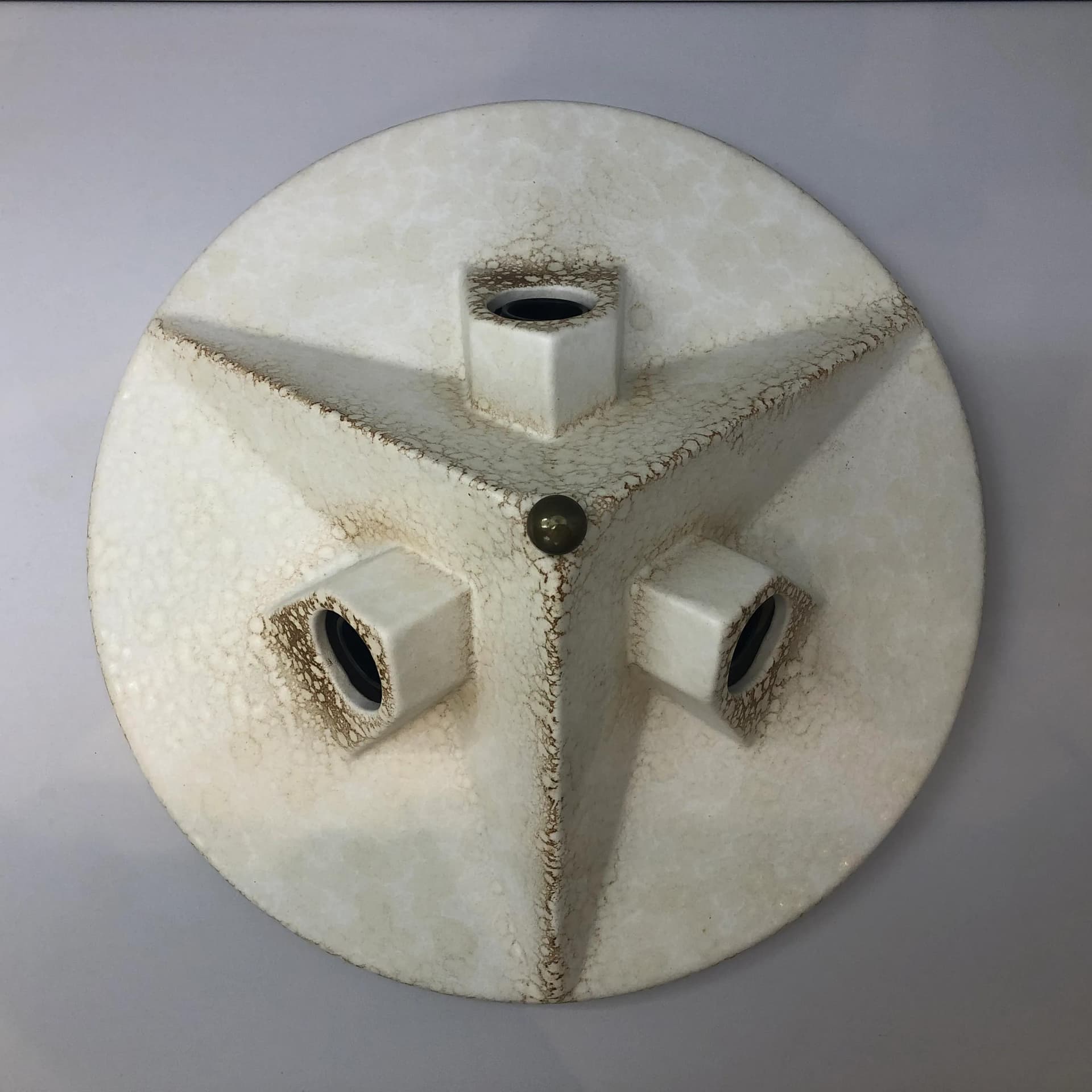 Kinkiet PAN, ceramika ivory white, Niemcy, lata 70. - 36661