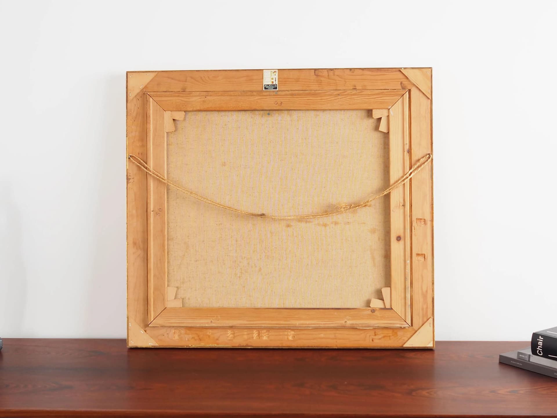 Obraz Para jeleni, skandynawski design, multikolor, olej na płótnie, lata 60. - 36541