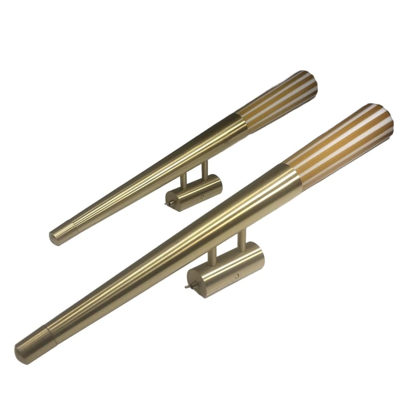 Pair of wall sconces, golden, brass, Germany, 1980s.