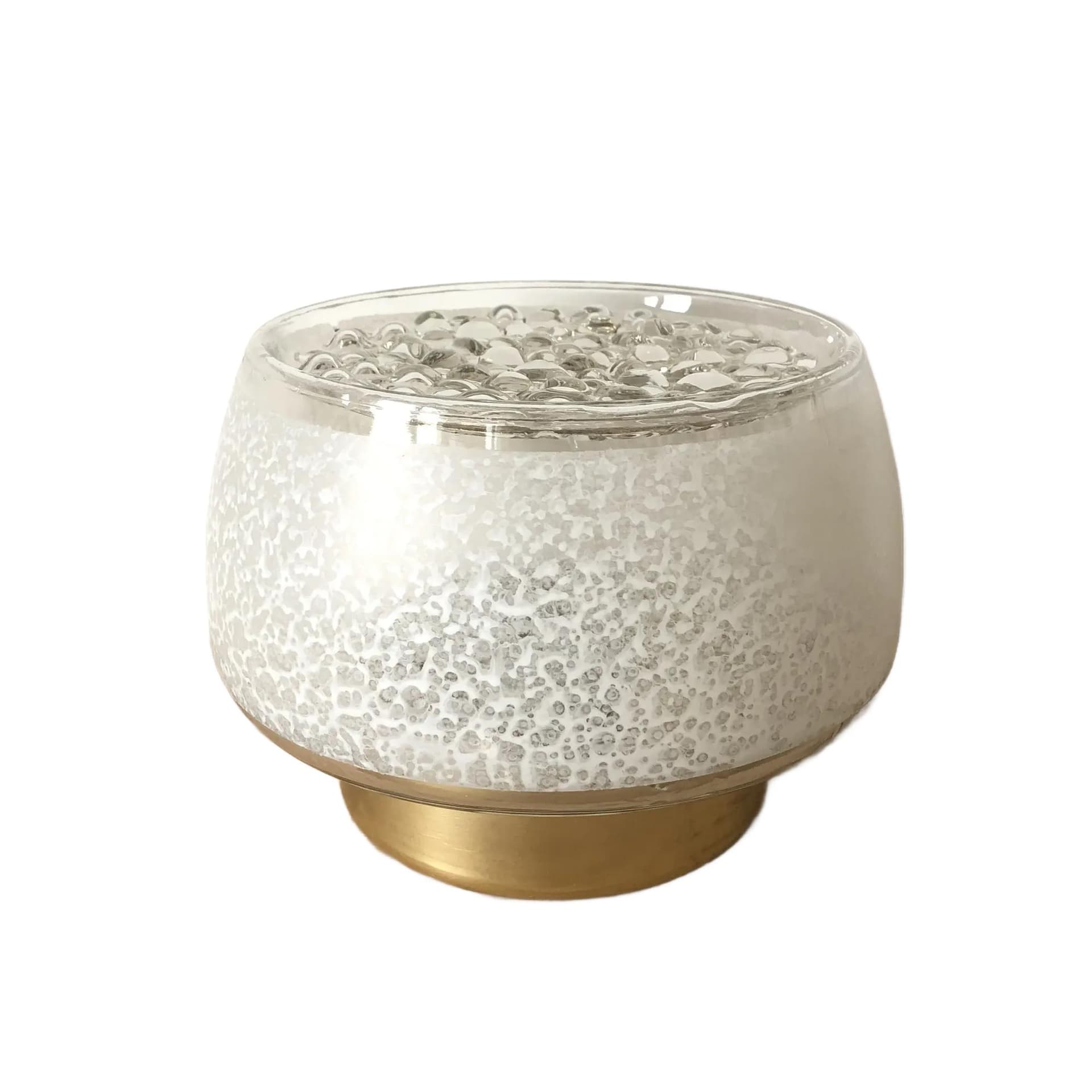 Ceiling Light, white glass, gilt aluminium, VEB Gorlitz, Germany, 1980s.