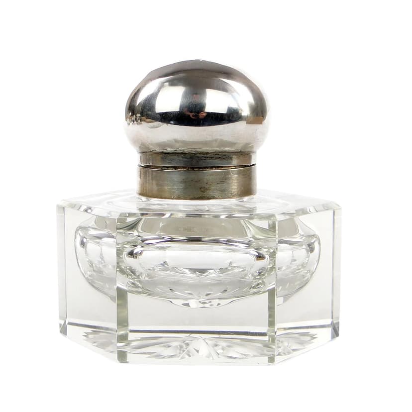 Kałamarz kryształowy, srebro, Niemcy, XIX wiek