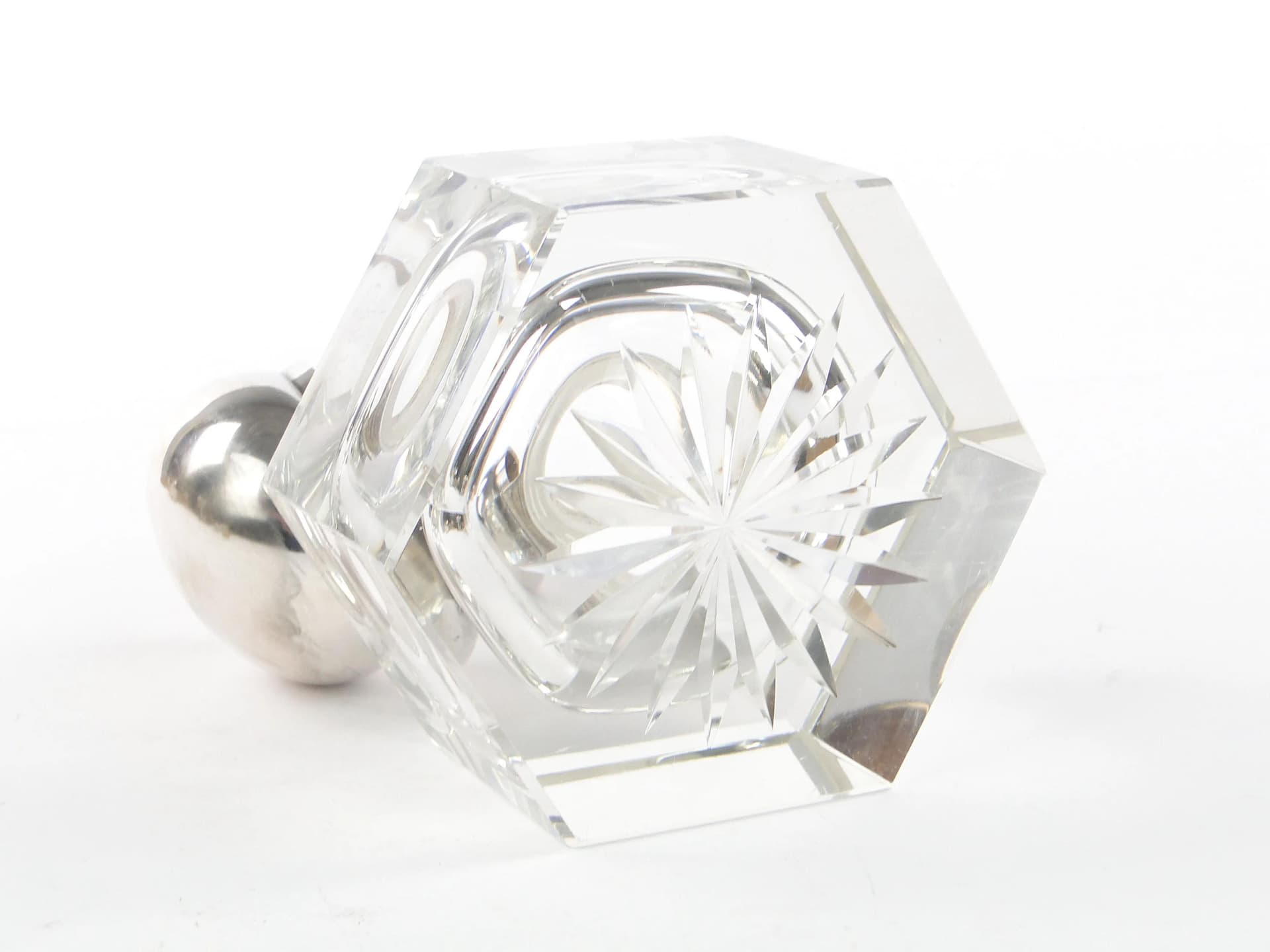 Crystal inkwell, silver, Germany, 19th c. - 36690