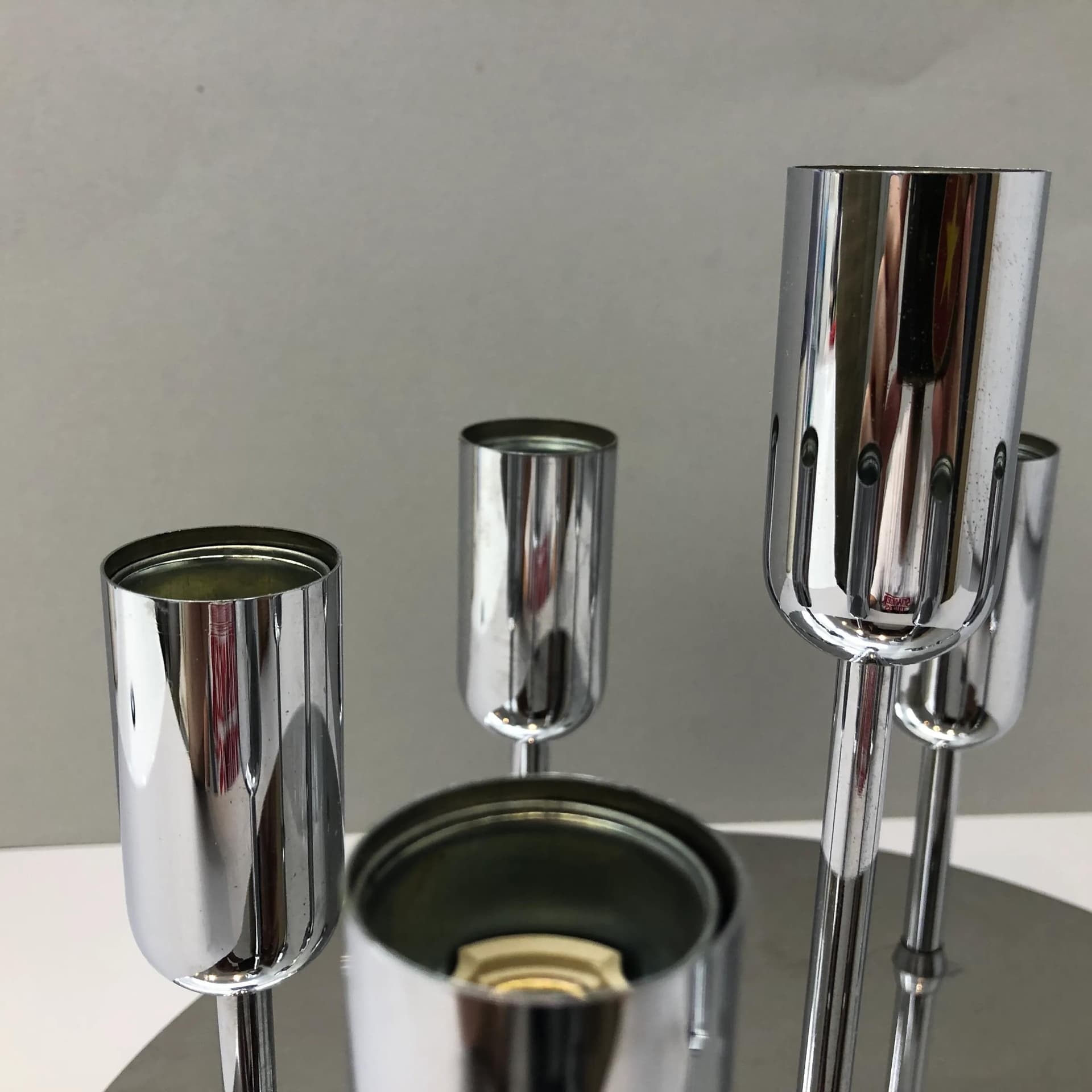 Chromowany plafon space age, Cosack Leuchten, Niemcy, lata 70. - 36811