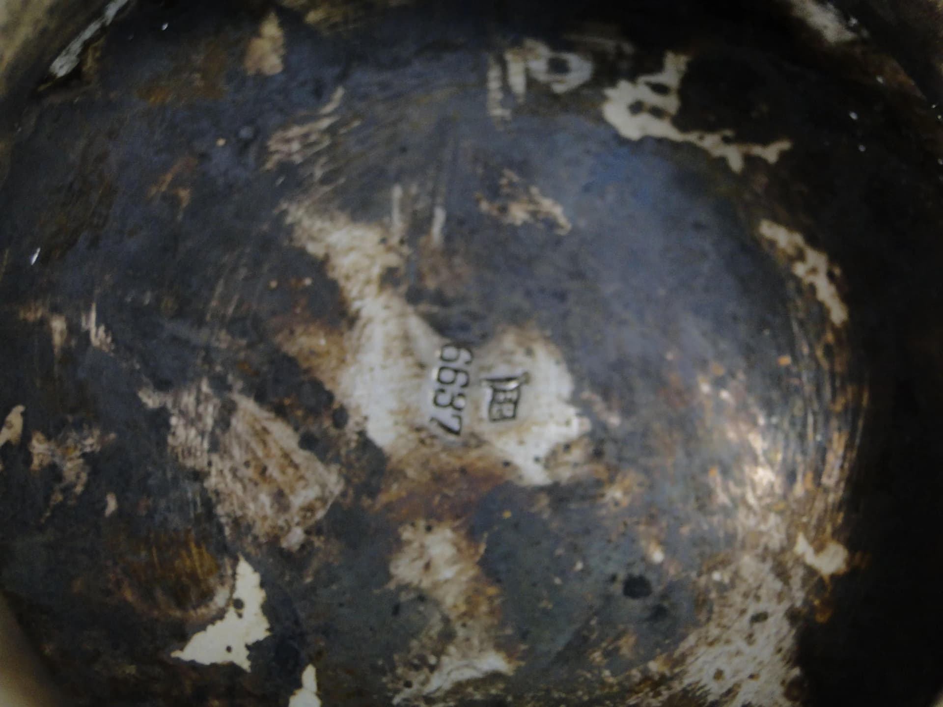 Pedestal centerpiece bowl with handles, golden brass, amber glass, Frantisek Bibus & Son, Czechoslovakia, 1920s. - 36901