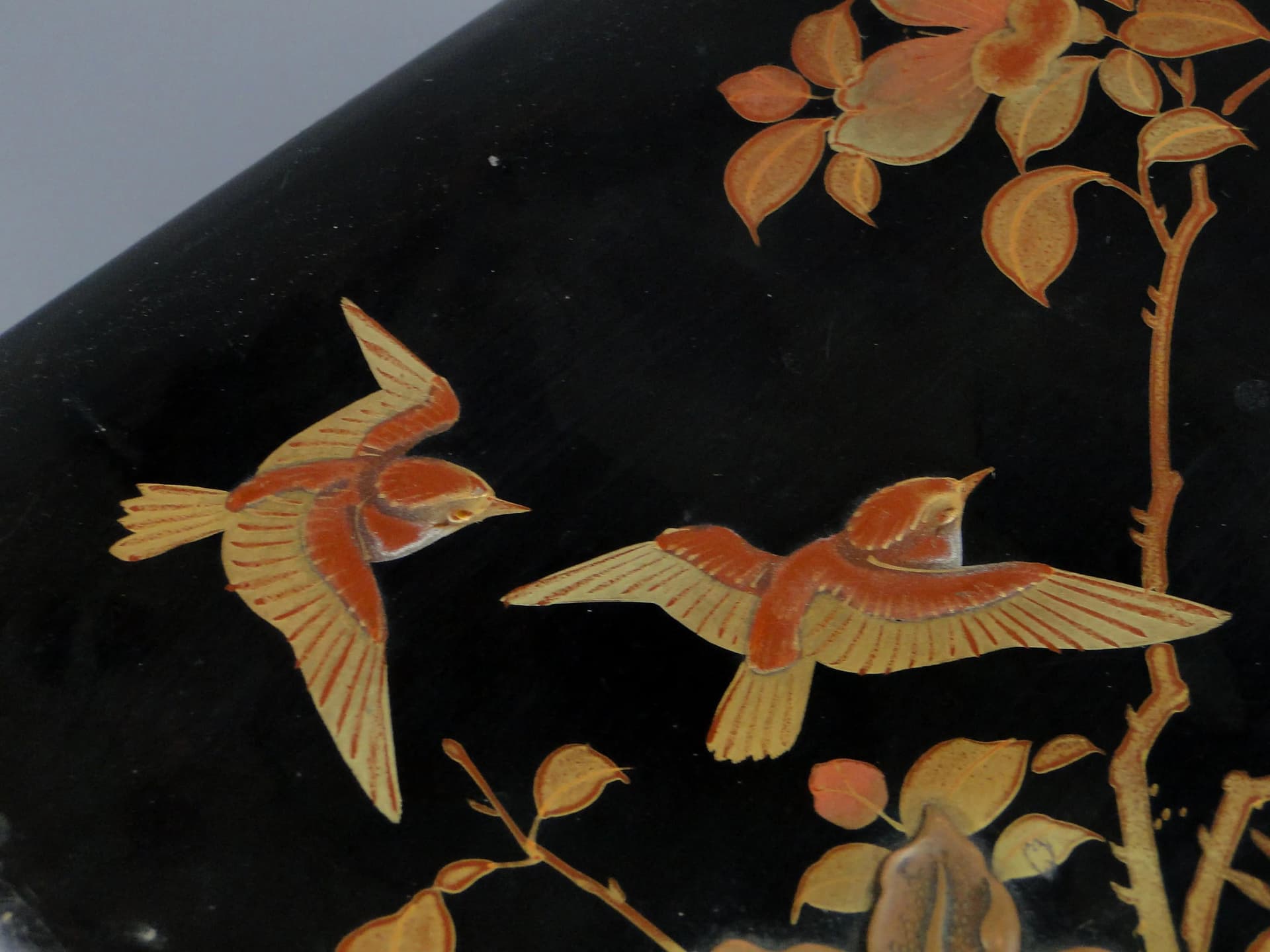 Lacquer box, black wood, Japan, early 20th c. - 36888