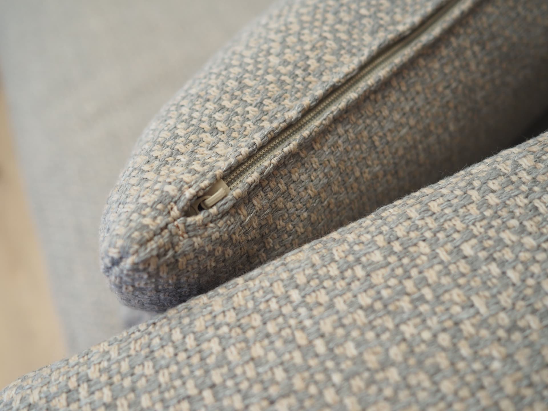 Corner Sofa, Scandinavian, grey fabric, wood, Denmark, 21st c. - 57604