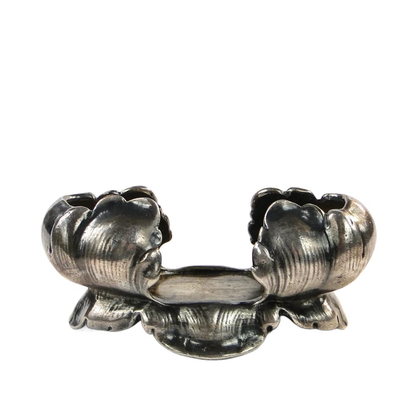 Postument na wykałaczki secesyjny, srebrny, mosiądz, Krupp & Berndorf, Austria, lata 20.