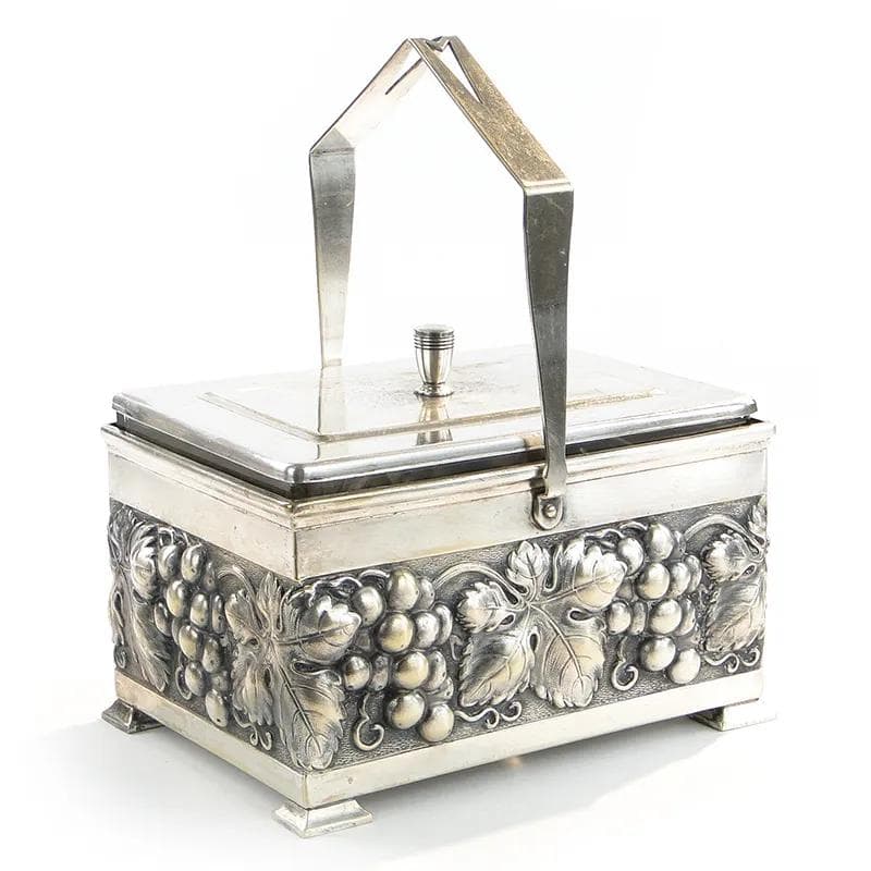 Fruit container, silver, crystal, Germany, 1920s. - 36859