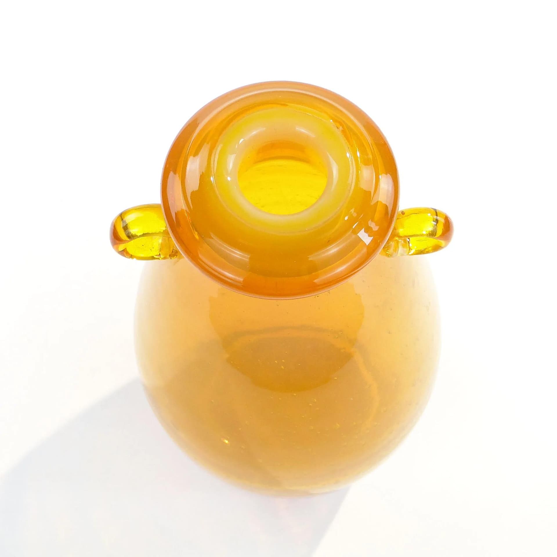 Butla, żółty, szkło, proj. Z. Horbowy, Polska, lata 70. - 36836