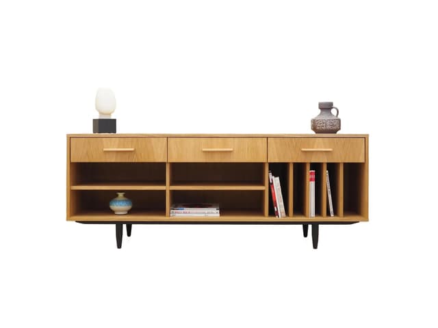 Sideboard skandynawski, dąb żółty, Polska, lata 60. - WYMIARY