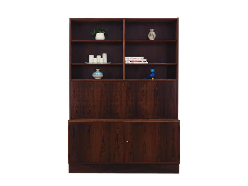 Biblioteczka, palisander brąz ciemny, proj. C. Jensen, dla Hundevad, Dania, lata 70.