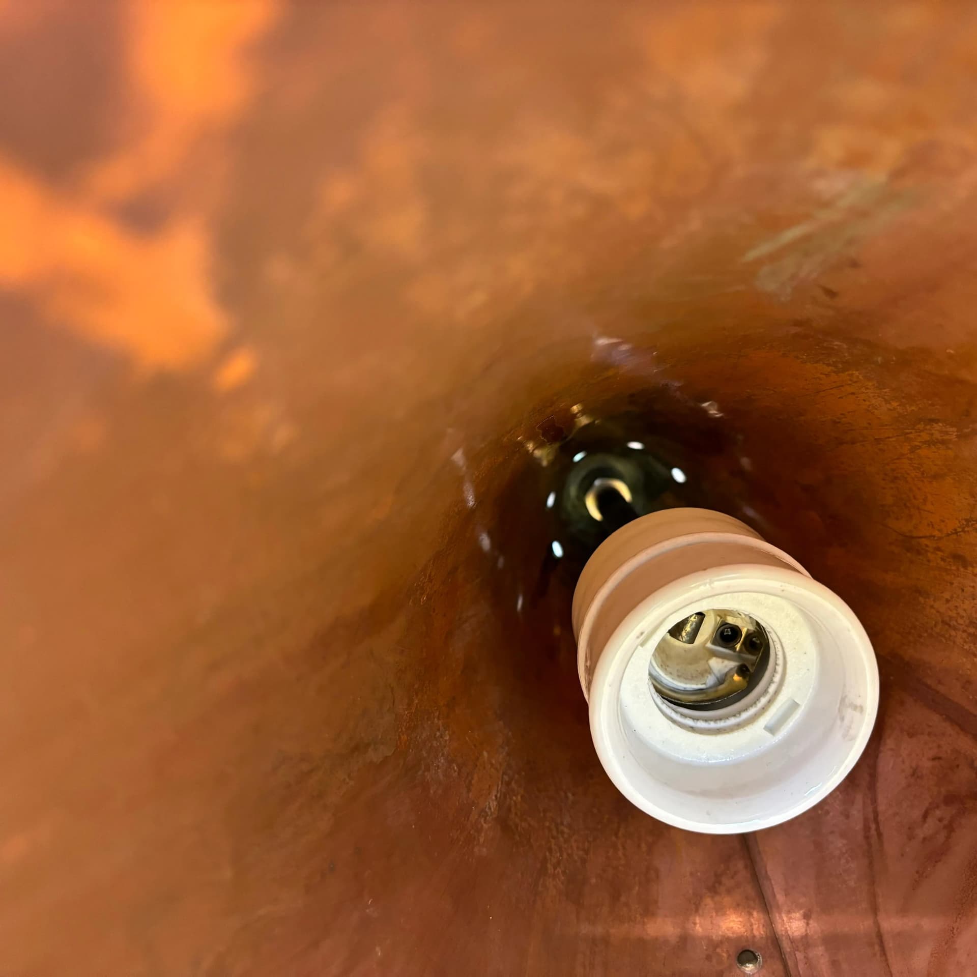 Lampa wisząca, miedź, E. S. HORN AALESTRUP, Dania, lata 60. - 37207