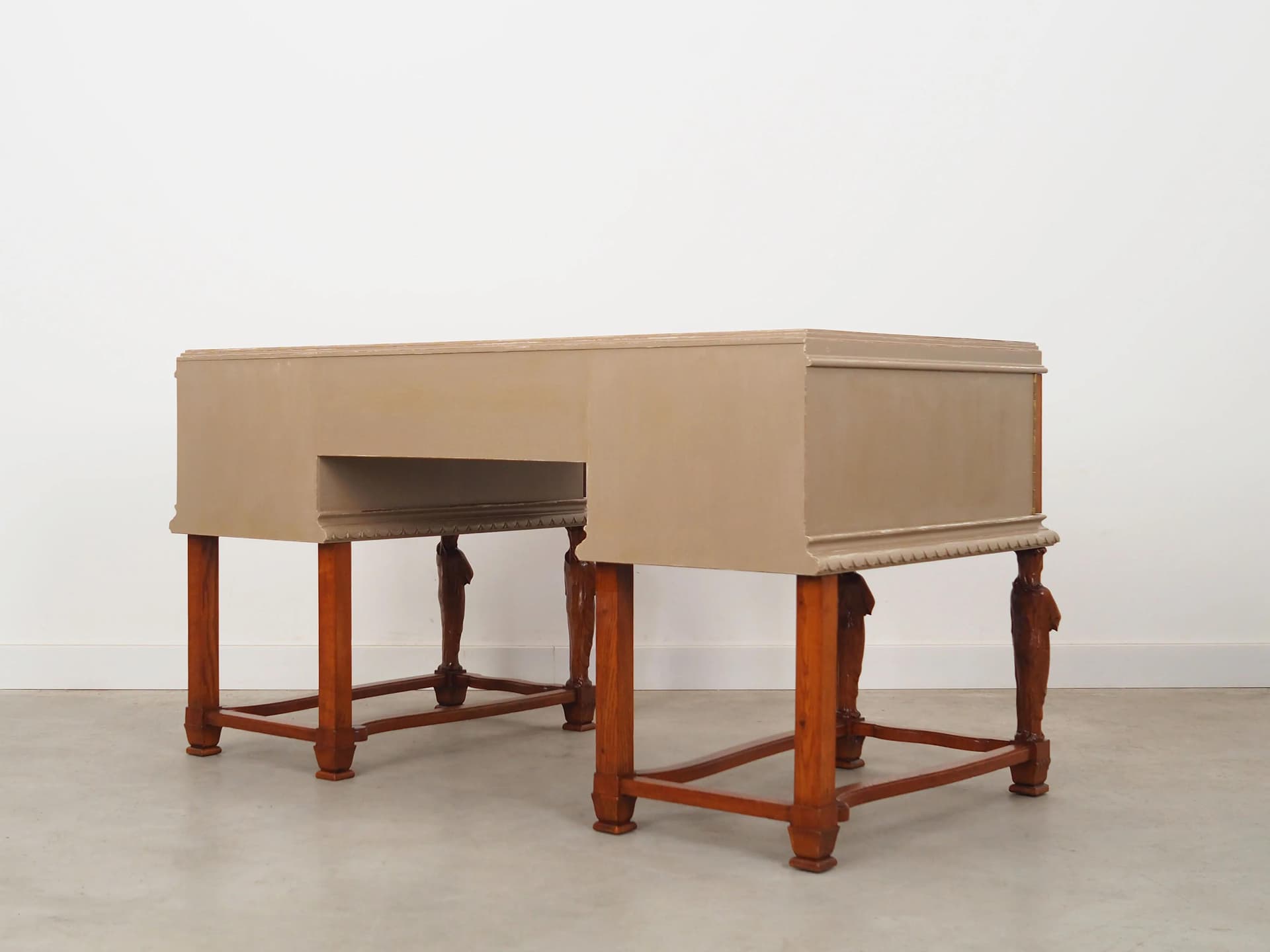 Biurko, Neo-Baroque, dąb beżowy, Dania, lata 50. - 37113