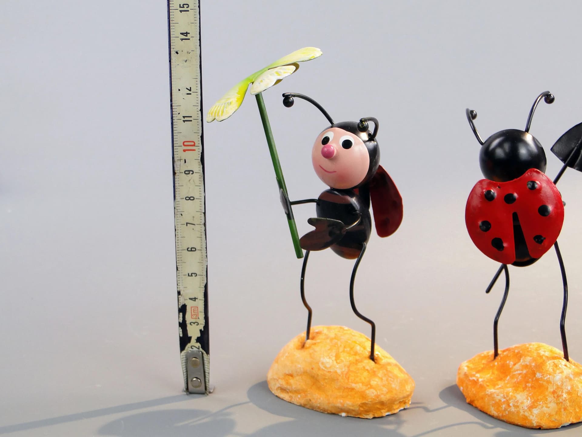 Red Miniature Lacquered Metal Ladybug Figurines, Czechoslovakia, 1970s - 37272