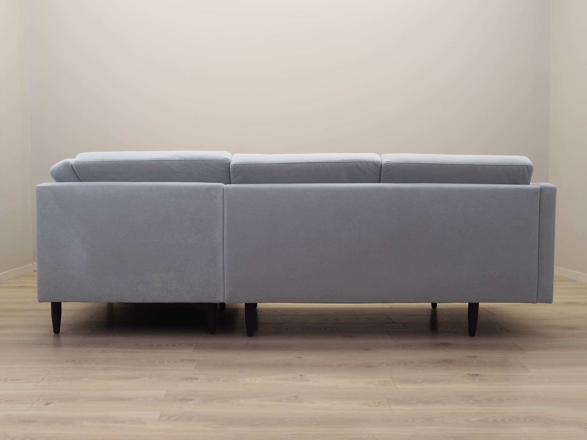 Narożnik, duński design, szary, tkanina, Dania, lata 90. - 57449