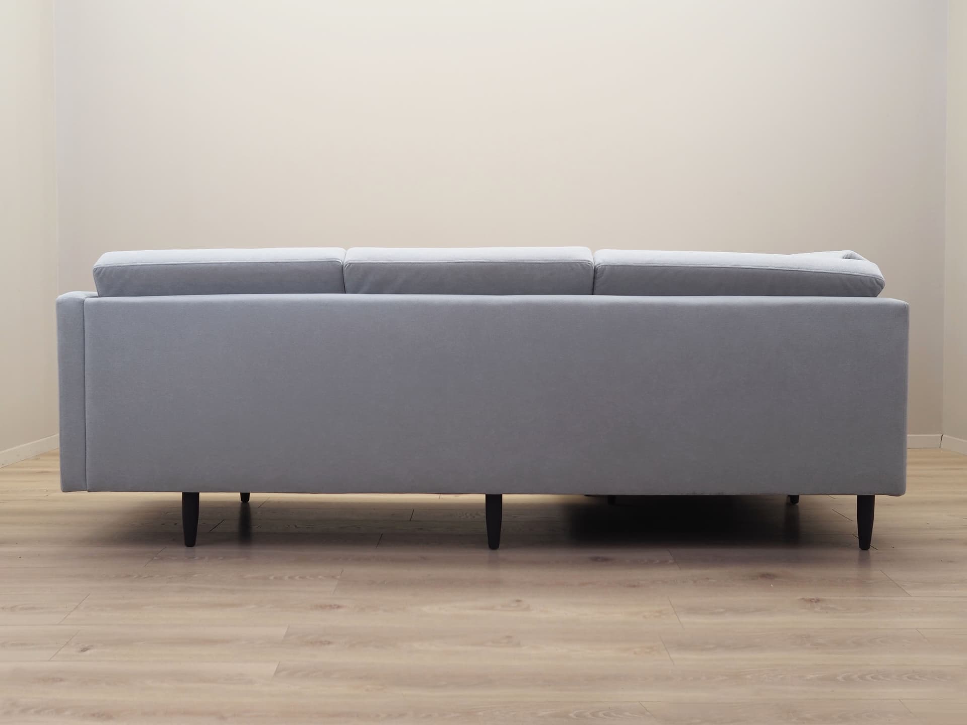 Narożnik, duński design, szary, tkanina, Dania, lata 90. - 57448