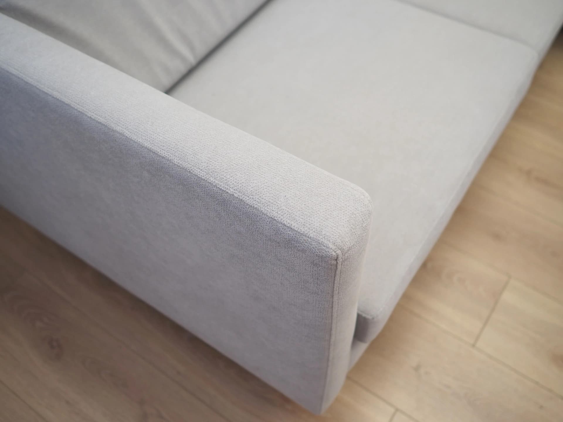 Narożnik, duński design, szary, tkanina, Dania, lata 90. - 37326