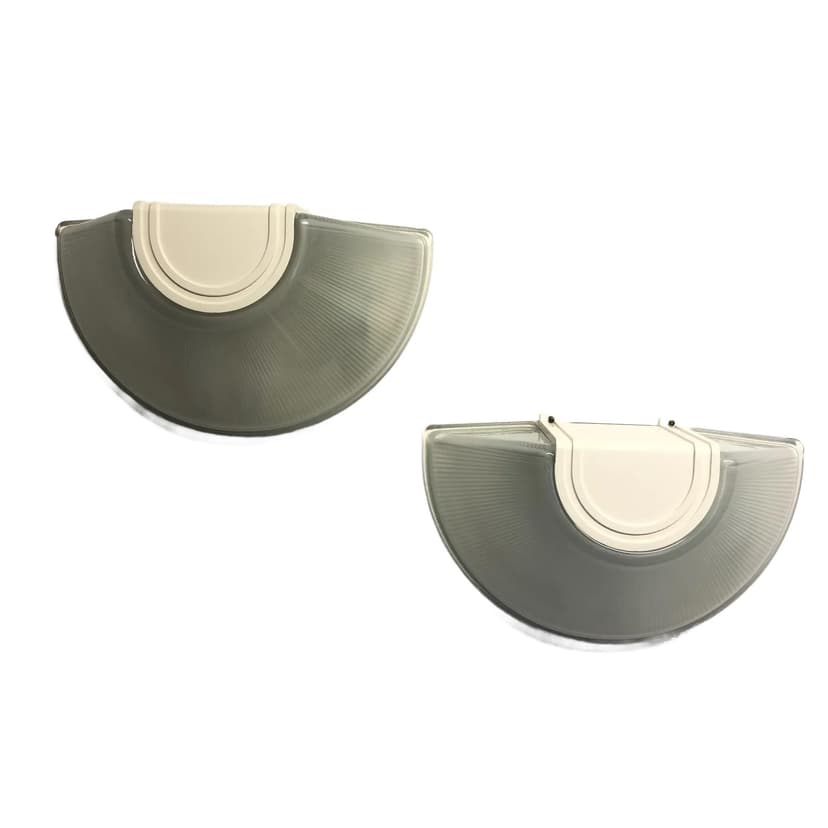 Pair of wall sconces, Prisma, grey glass, Italy, 1990s.