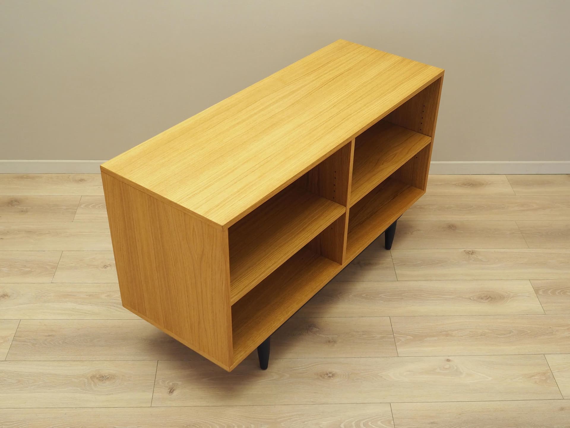 Bookcase Scandinavian, yellow oak, Denmark, 1960s. - 37313