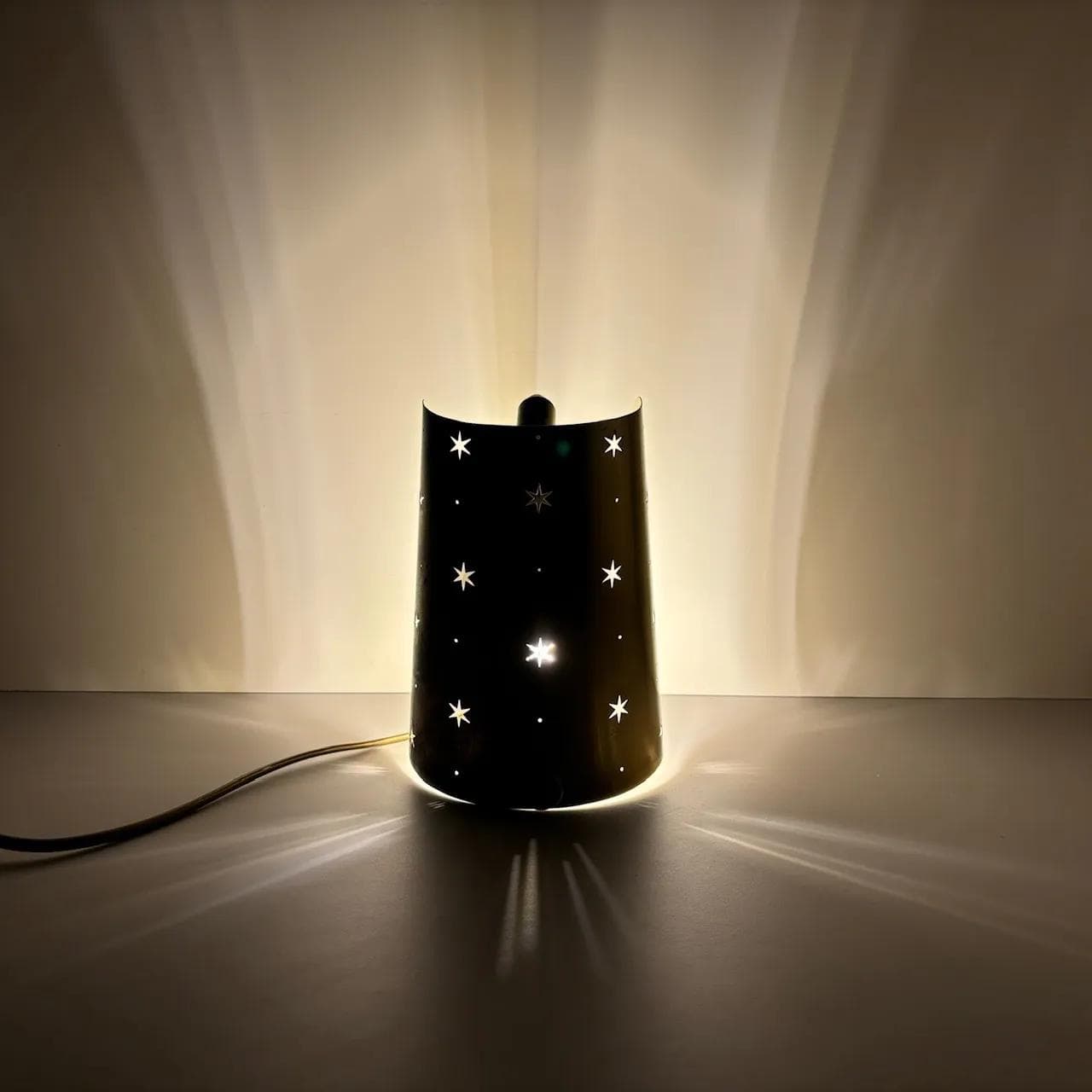 Pair of wall sconces Stilnovo, golden brass, Germany, 1950s - 37367