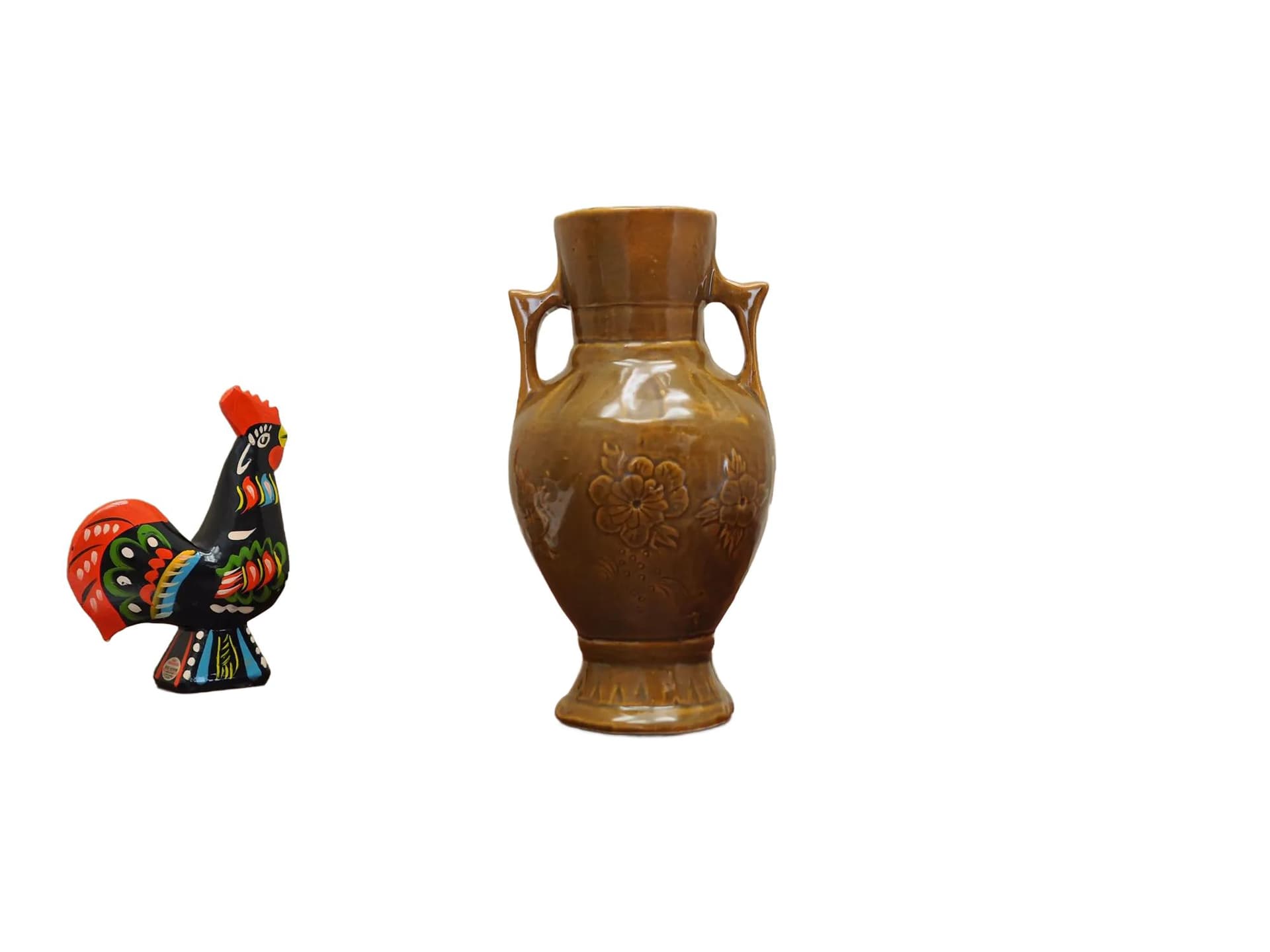 Wazon, ceramika brązowy, Dania, lata 60. - 37453