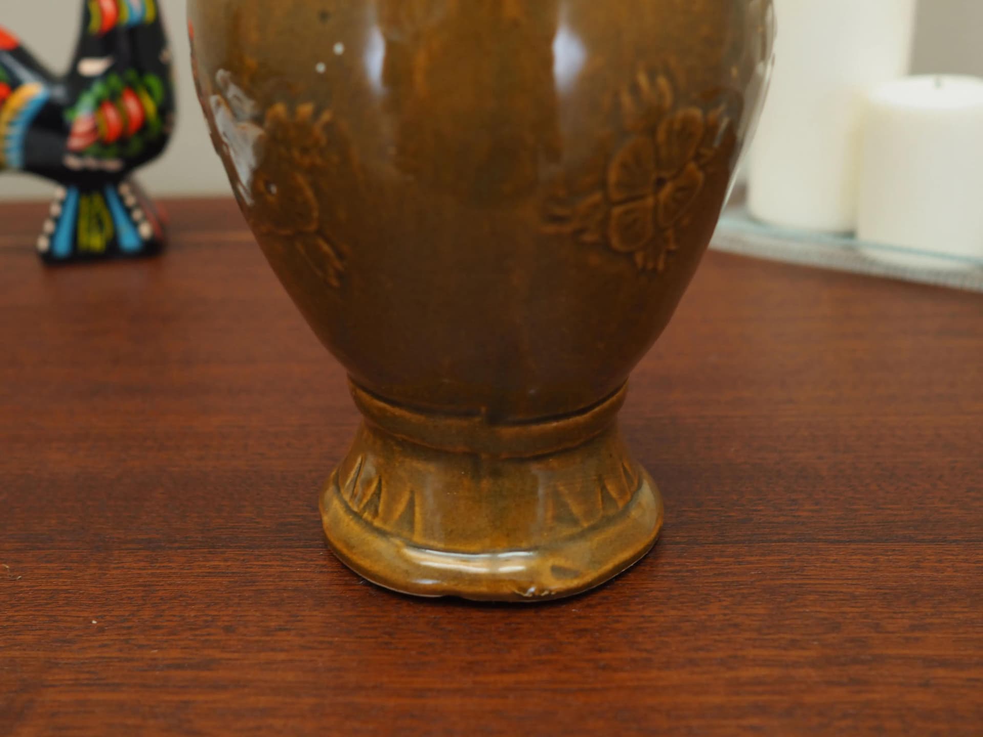 Wazon, ceramika brązowy, Dania, lata 60. - 37455