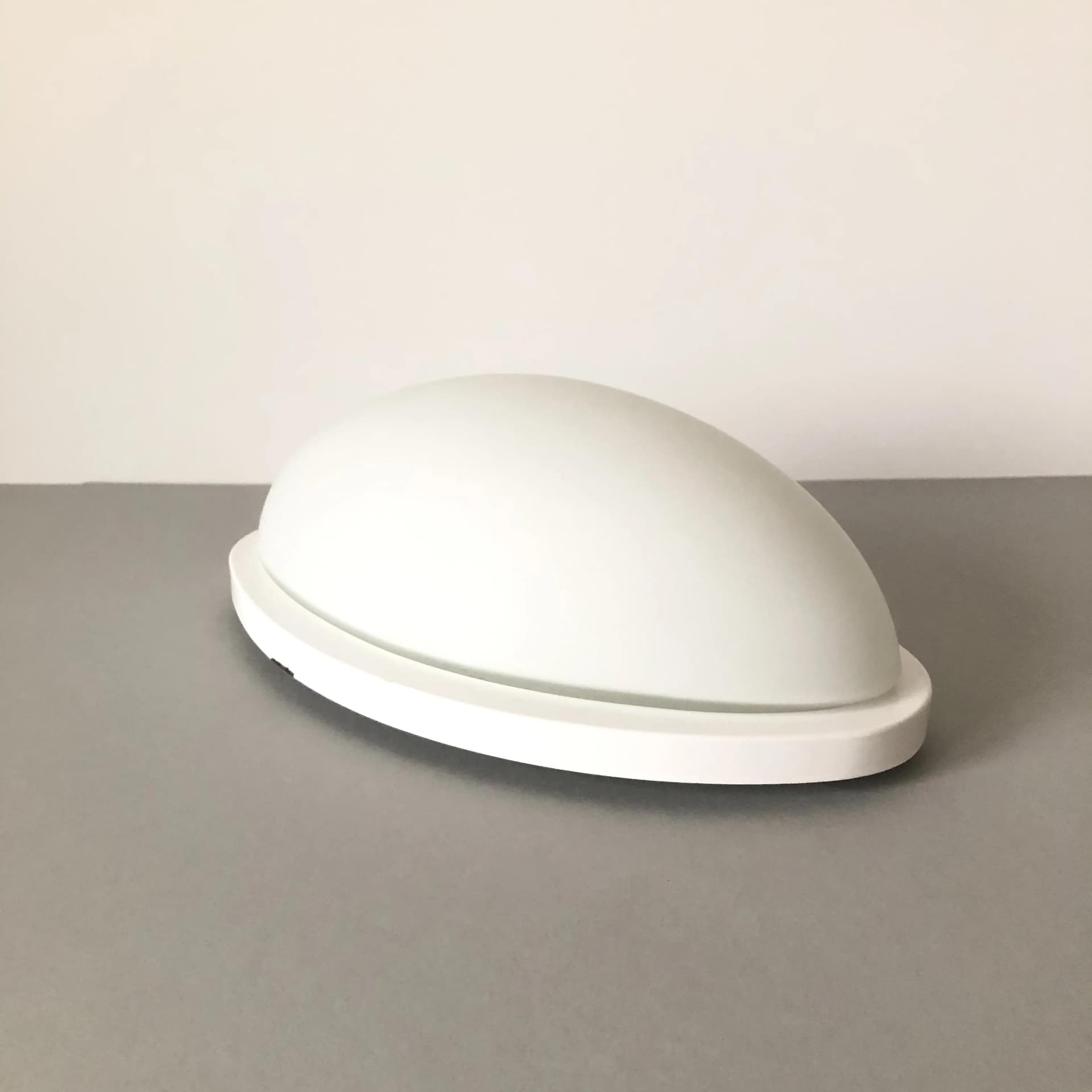 Wall lamp, white steel, white glass, Peill&Putzler, Germany, 1980s. - 37567