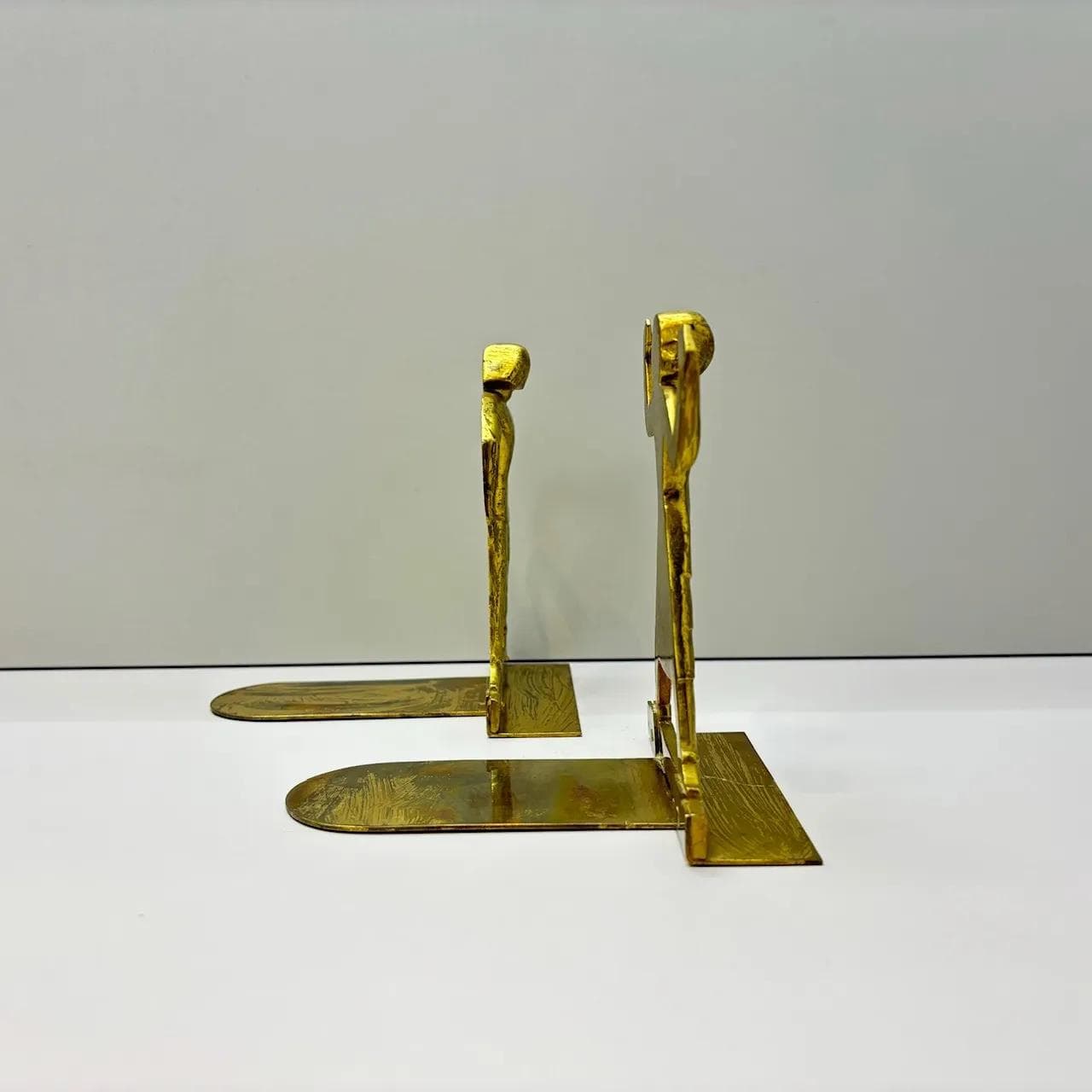 Pair of bookends Native Americans, golden bronze, Germany, early 20th c. - 37560