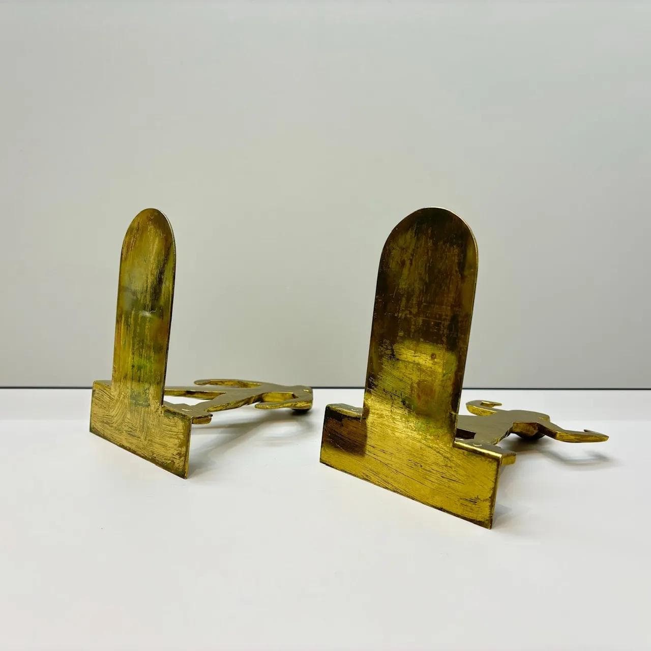 Pair of bookends Native Americans, golden bronze, Germany, early 20th c. - 37559
