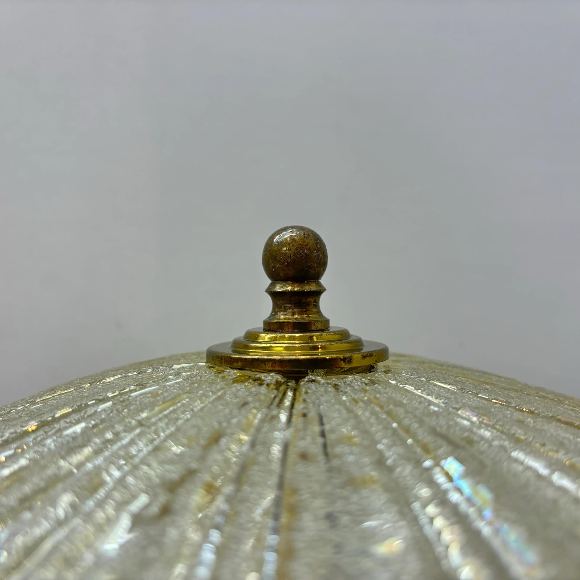 Honey Glass Modernist Wall or Ceiling Lamp, Germany, 1980s - 37546