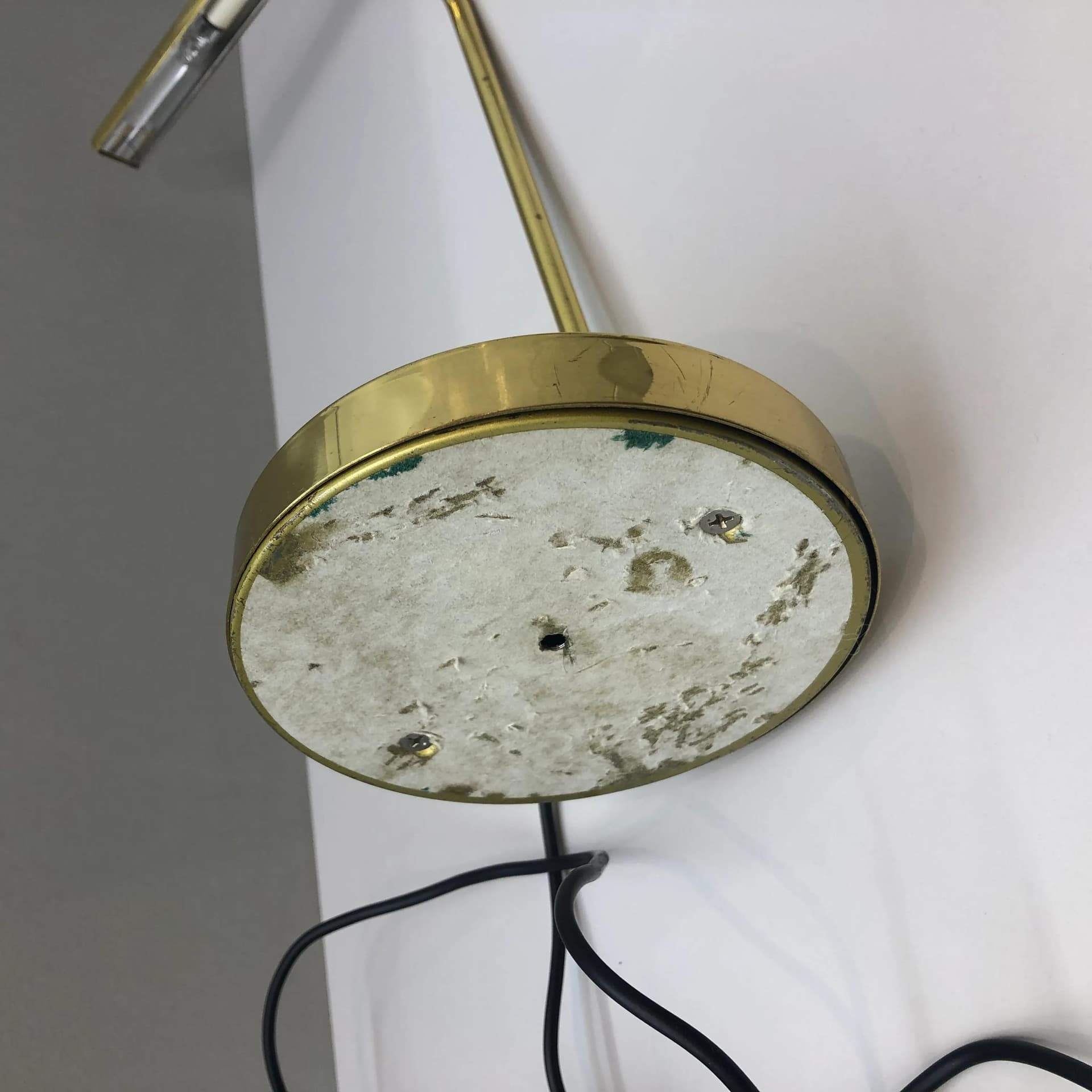 Desk lamp Jahn L4401, golden, brass steel, Germany, 1970s. - 37507