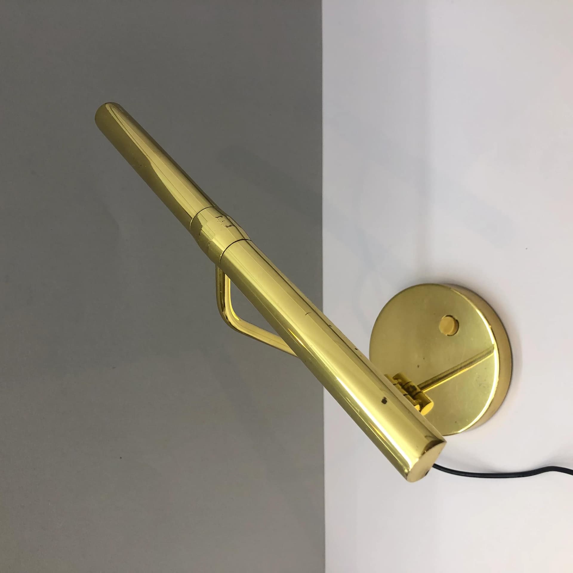 Desk lamp Jahn L4401, golden, brass steel, Germany, 1970s. - 37499