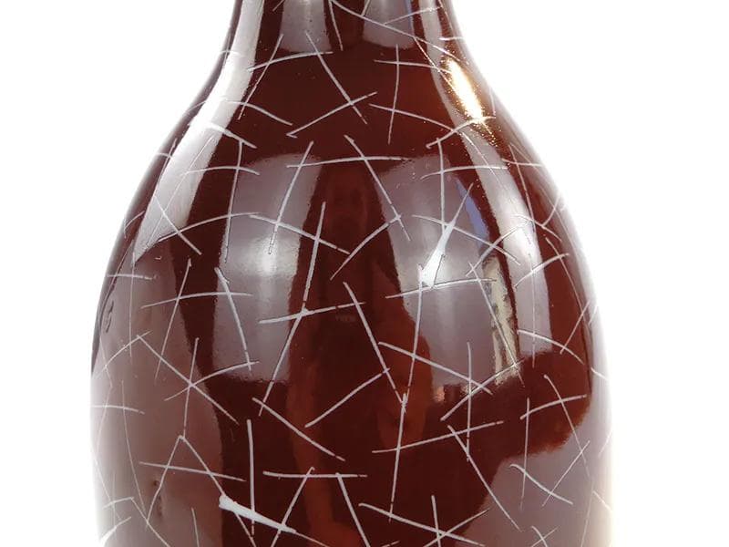 Wazon New Look, burgund, porcelana, proj. L. Pokornianka, Polska, lata 60. - 37580