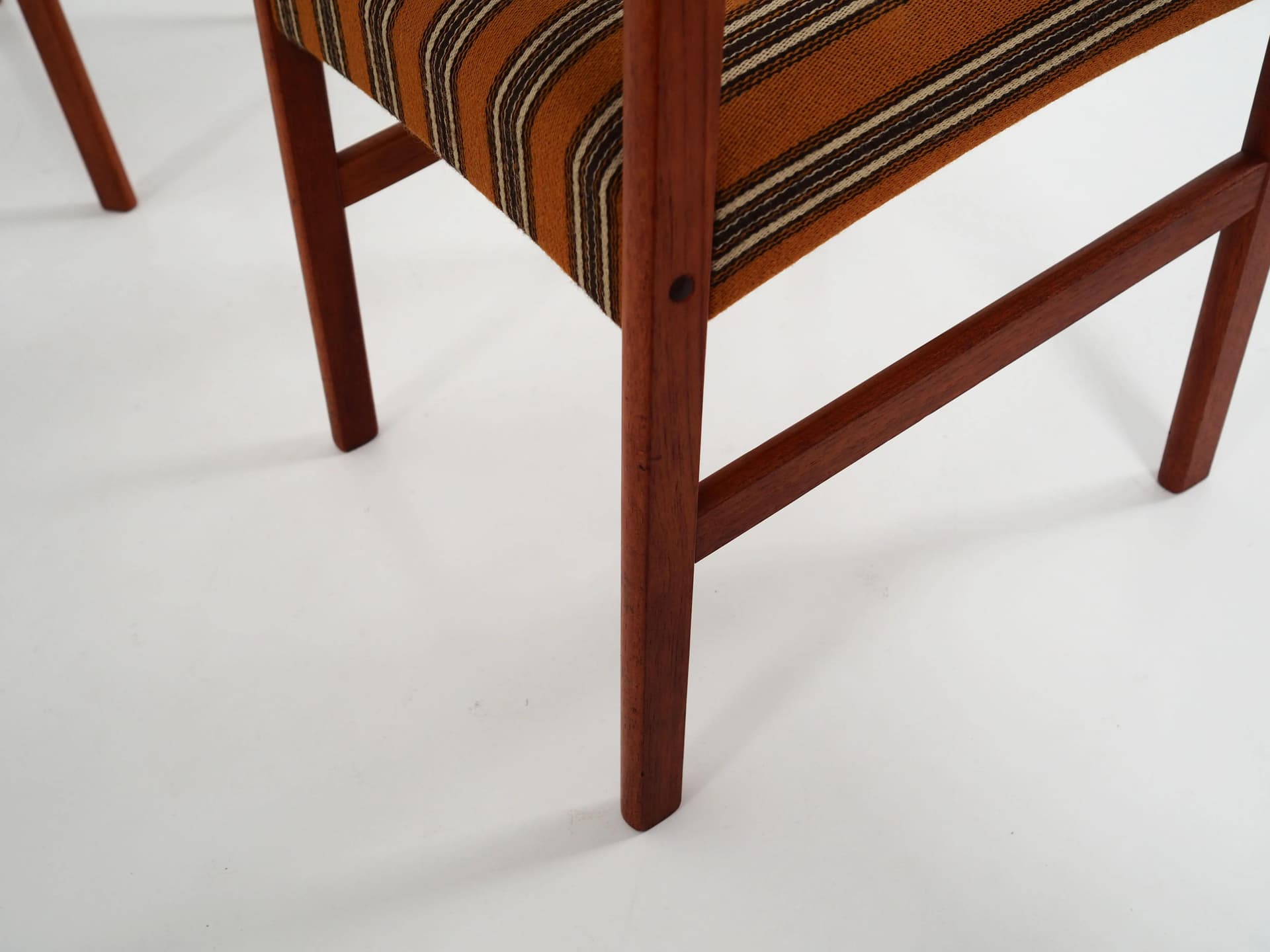 Set of six chairs, brown teak, Denmark, 1970s - 37602
