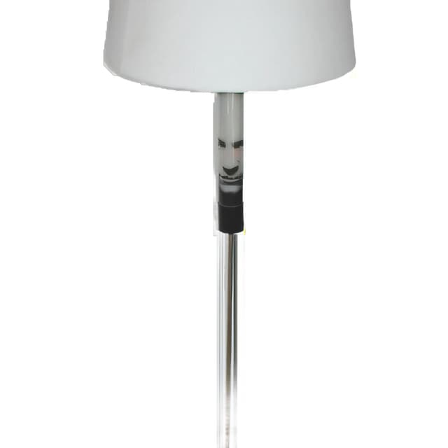 Lampa podłogowa Modern, biały, szkło metal, lata 70. - WYMIARY