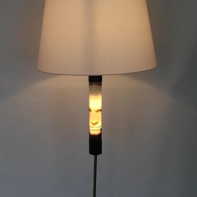 Lampa podłogowa Modern, biały, szkło metal, lata 70. - 37819