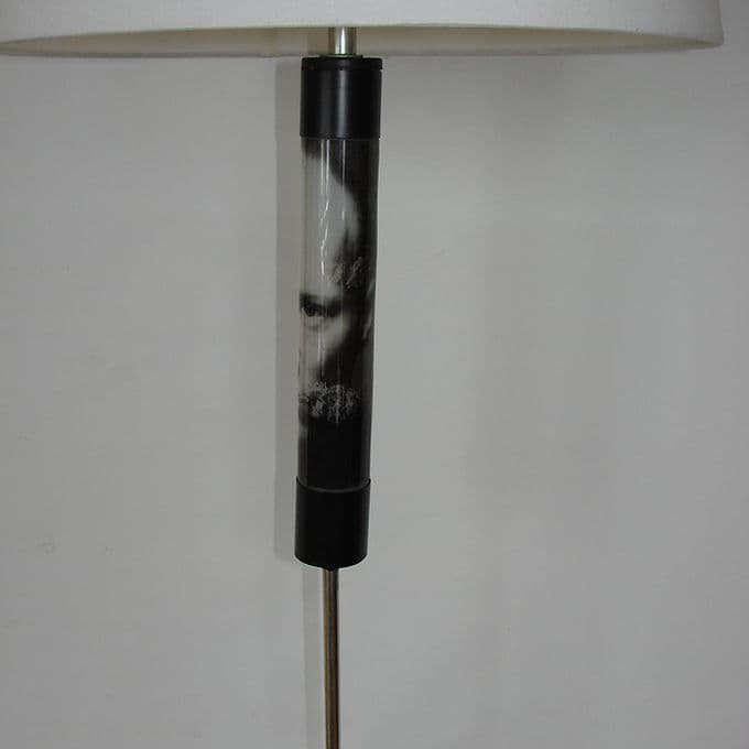 Lampa podłogowa Modern, biały, szkło metal, lata 70. - 37821