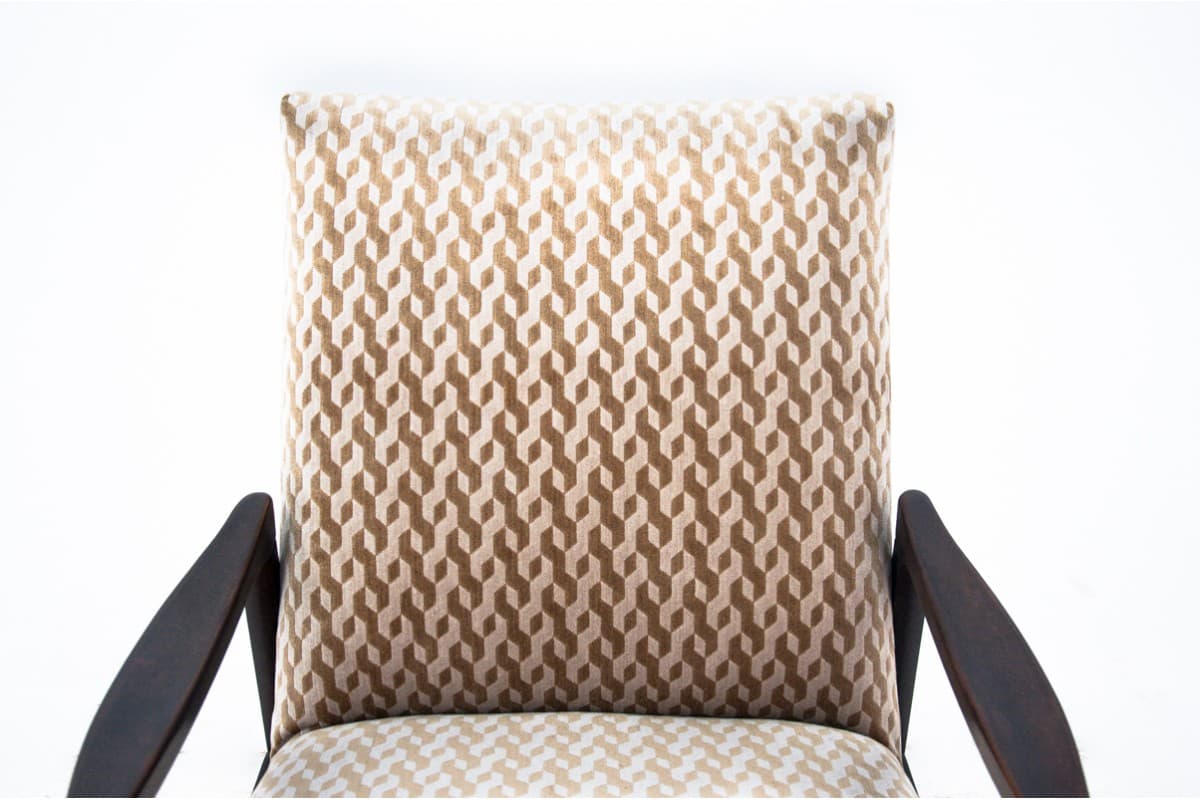 Beżowe fotele drewniane, Polska, lata 60. - 46237